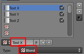 Les textures seront du type Blend