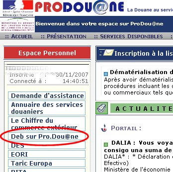 Supprimer une deb sur Prodouane