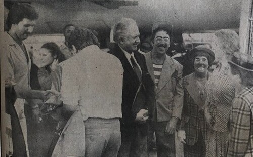 Jean Richard et son cirque en Guadeloupe en février 1981 ( archives Jean Arnaud)