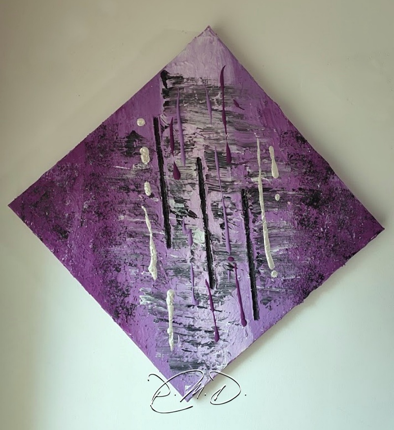 2022 C - Toile 30x30 - Enduit, sable, acrylique à l'éponge - CP