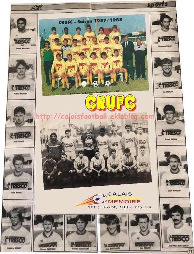 Photo  - Saison 1987-1988      CRUFC -A