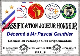 Historique du Pétanque Club Brignemontois.