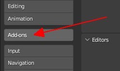 Cliquer sur Add-ons dans le menu