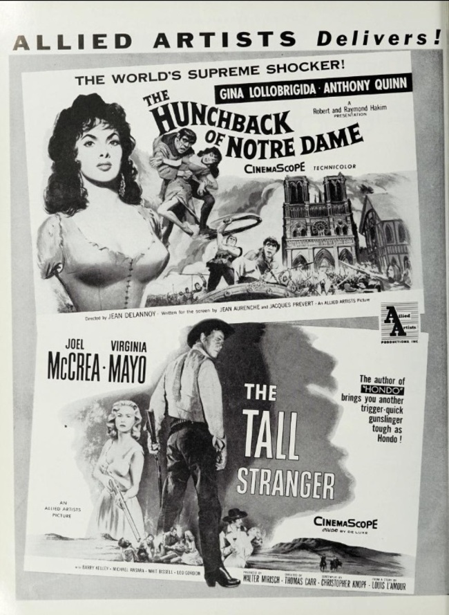 THE HUNCHBACK OF NOTRE DAME BOX OFFICE USA 1957