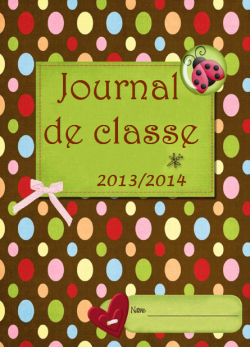 PAGES DE GARDE CAHIER JOURNAL