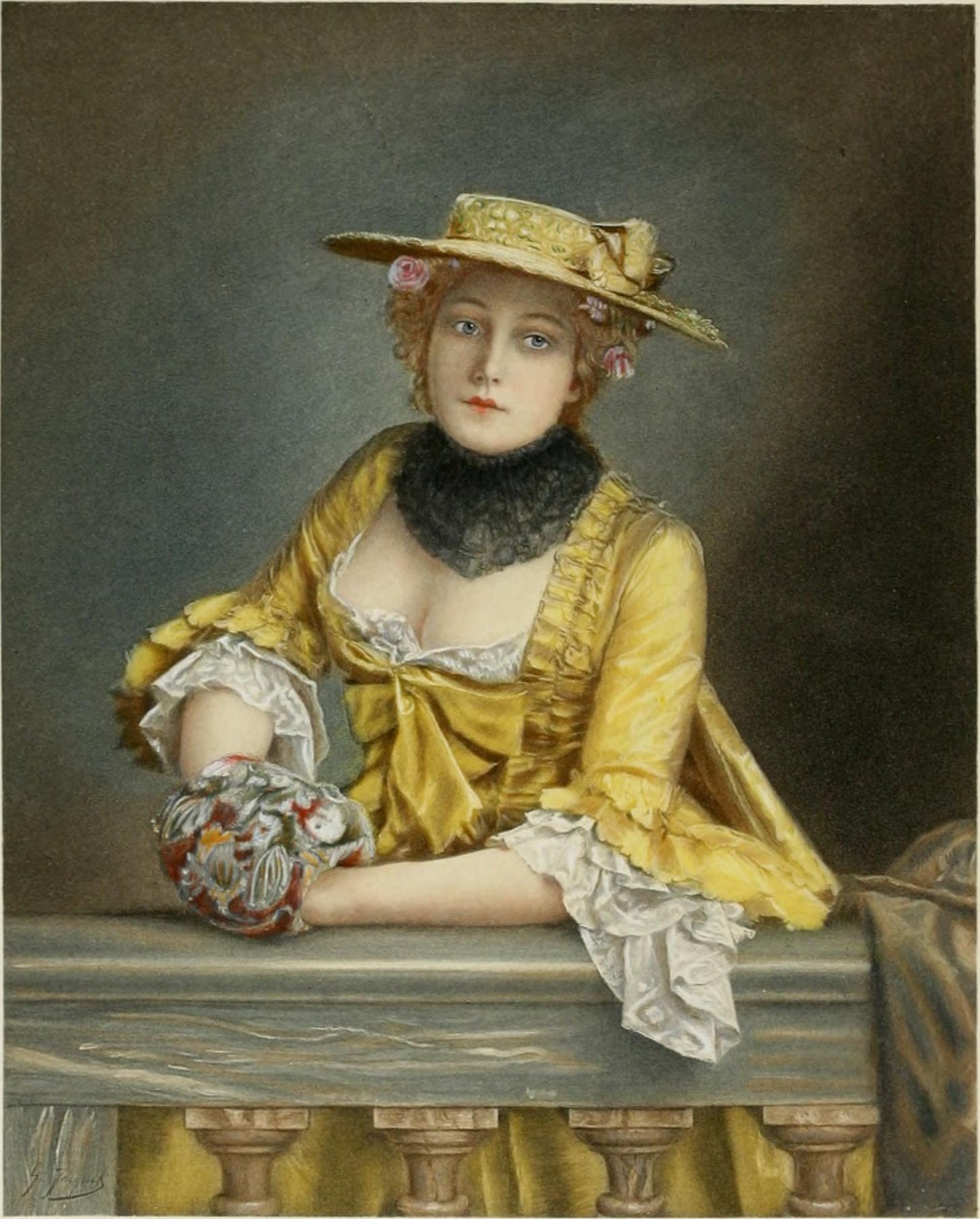 Gustave Jean JACQUET (1846-1909) - Mademoiselle - La Palette et le