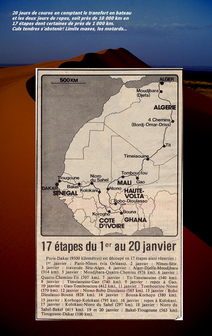 - Paris-Dakar, il y a 30 ans…
