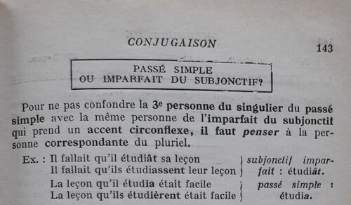 F / Subjonctif imparfait ou passé simple ?