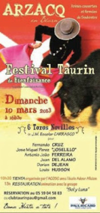 Festival Taurin d’Arzacq 2013
