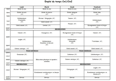 Emploi du temps