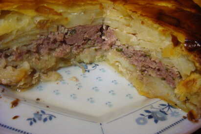 Pâté du Limousin, pommes de terre et viande