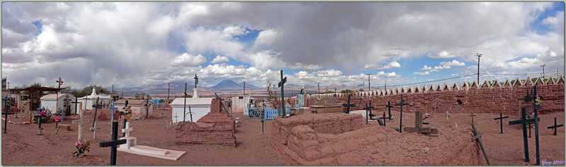 13/03/2022 : après une matinée pénible (départ matinal, avion, 1h30 de voiture en plein désert), découverte, sous un soleil brûlant, de San Pedro de Atacama