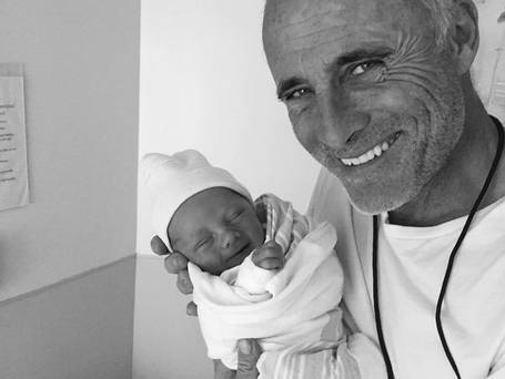 Timothy V Murphy shared this photo of him with his son Sean. Picture: Instagram