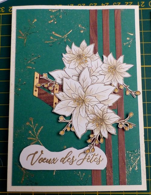 Cartes avec la rose de Noël