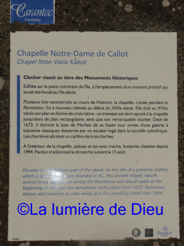 Île Callot : La chapelle Notre-Dame de Callot