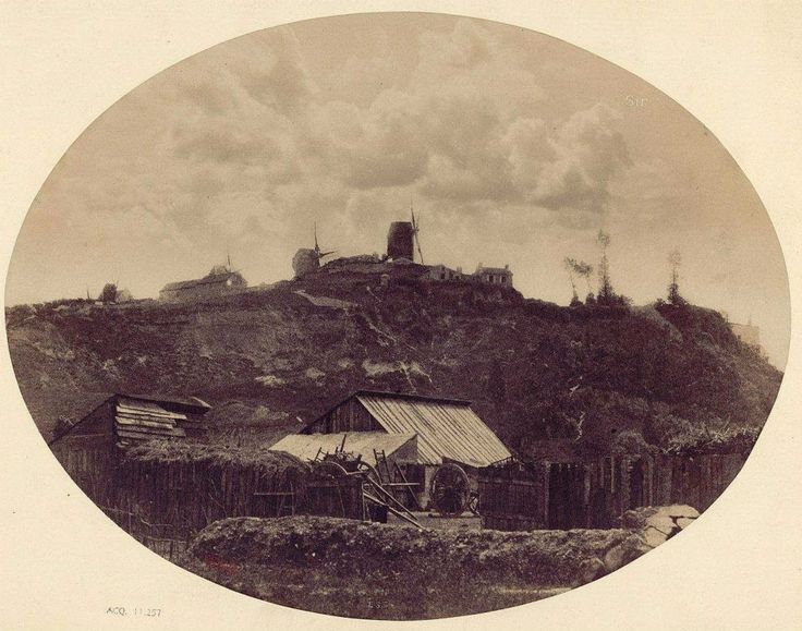 La Butte de Montmartre à Paris en 1848-1850