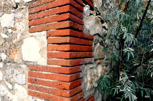 Angle de mur en briques