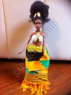 poupées et tenues traditionnelles de Côte d'Ivoire: tenues Akan