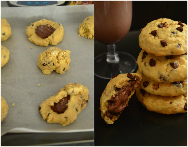 Cookies Coeur Fondant Nutella {Oatmeal & Chocolate Chip}