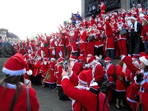 dance ballet class santa claus dancing city 