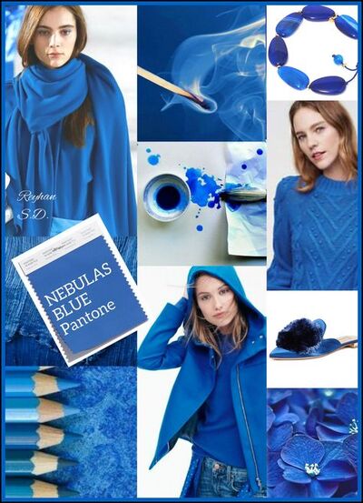 Collages bleus