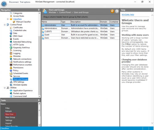 Créer des utilisateurs et faciliter le traçage de leur activité sur le net