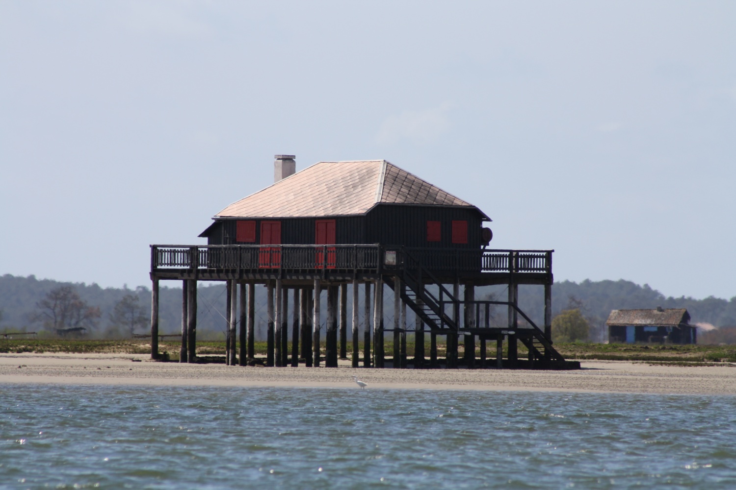 Bassin d'Arcachon, les cabanes tchanquées de l'île aux oiseaux