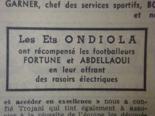 1.2.1954 Abdellaoui MCA meilleur joueur
