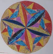 Blog de mimipalitaf : mimimickeydumont : mes mandalas au compas, mandala étoile