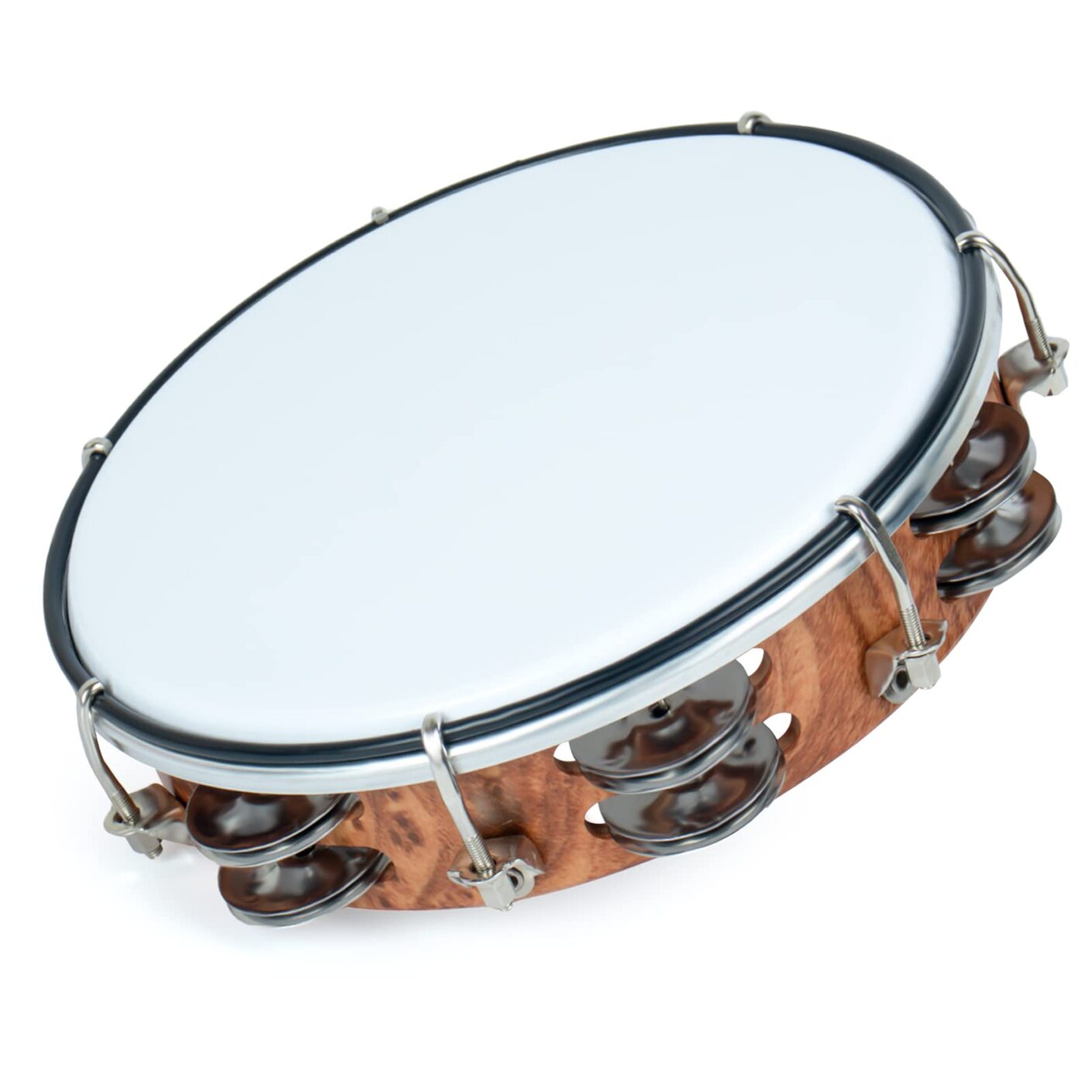 Amazon.com: MUSCELL Tambourine for Adults,Hand Held Plastic Tambourines  Drum Double Row Metal Jingles Musical Instrument-8" : Musical Instruments