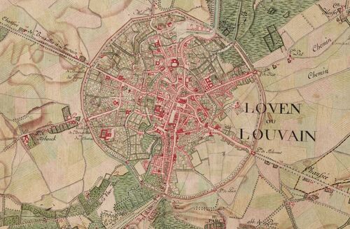 Louvain (Carte Ferraris, 1777)(kbr.be)