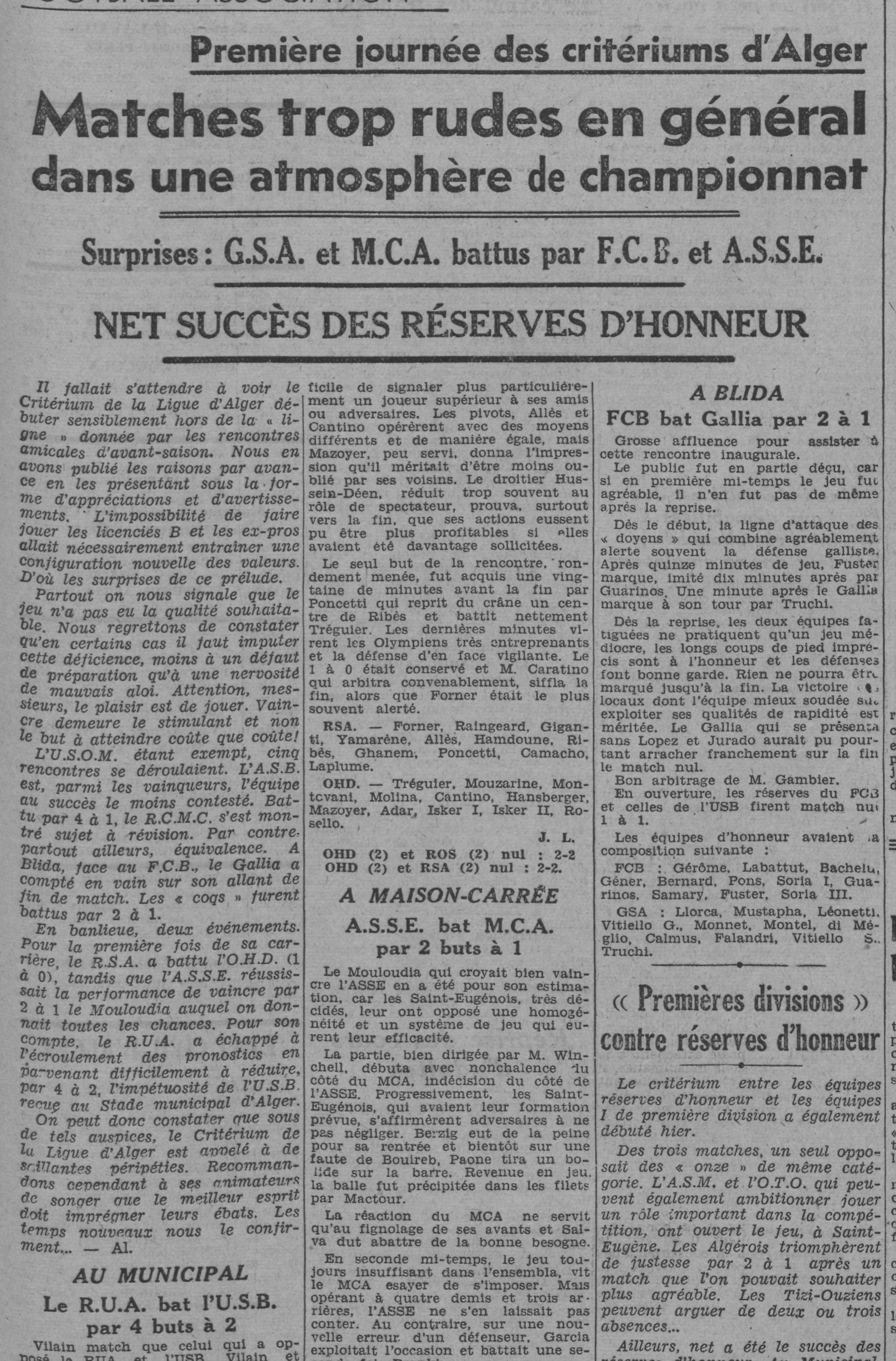 13.10.1940 à maison carrée ASSE-MCA 2-1