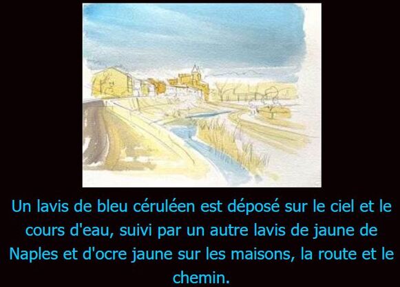 Dessin et peinture - vidéo 3651 : Peindre un petit village en France - aquarelle.
