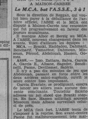 Dimanche 30.4.1939 Dernière journée à Maison Carrée ASSE-MCA 3-1