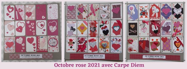 Octobre rose 2021 / Nos premières mosaïques de cartes-jeux