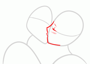 how to draw link and zelda kissing step 2