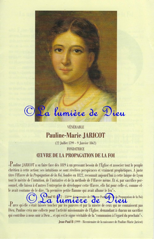 Vénérable Pauline Jaricot, Laïque († 1862)