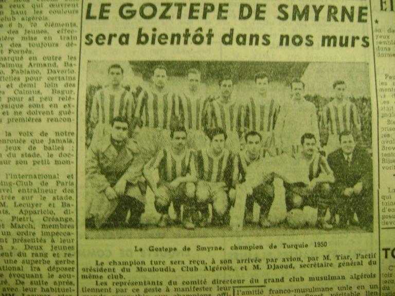 9.9.1950 MCA-Le Goztepe Smyrne Turquie 2-0