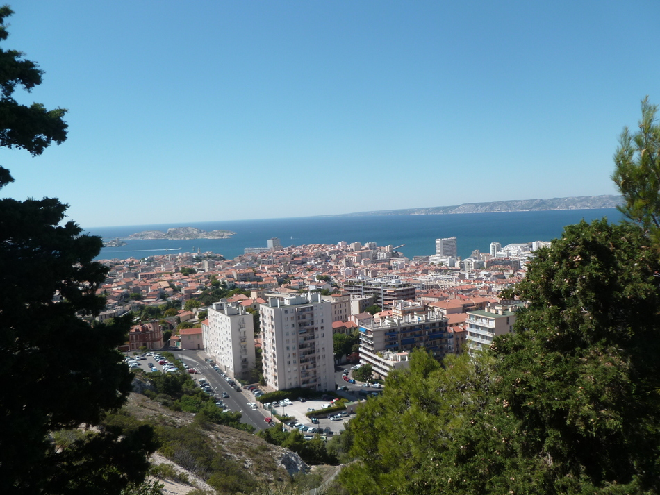 MARSEILLE VUE GENERALE DEPUIS NOTRE DAME DE LA GARDE.