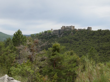 Le château depuis le chemin de la Coustière