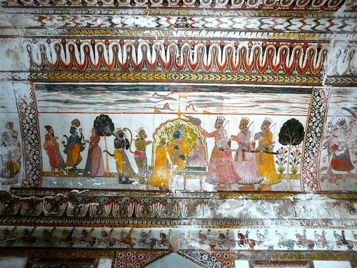 palais Rajah Mahal; les décorations intérieures;