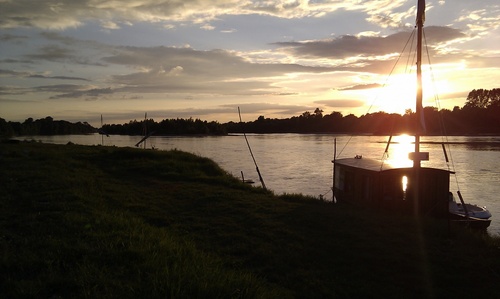 Coucher de soleil à Chaumont sur Loire