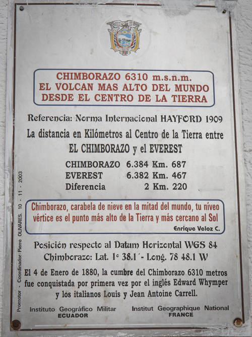 Chimborazo, la montagne la plus haute du monde...