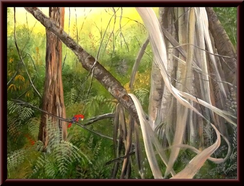 "En Australie, des oiseaux", une exposition de peintures de Dominique Masson à Saint Marc sur Seine...