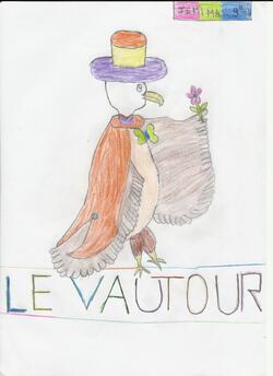Coloriages et dessins : le vautour des "Animots Rigolos - les Sons Voyelles"