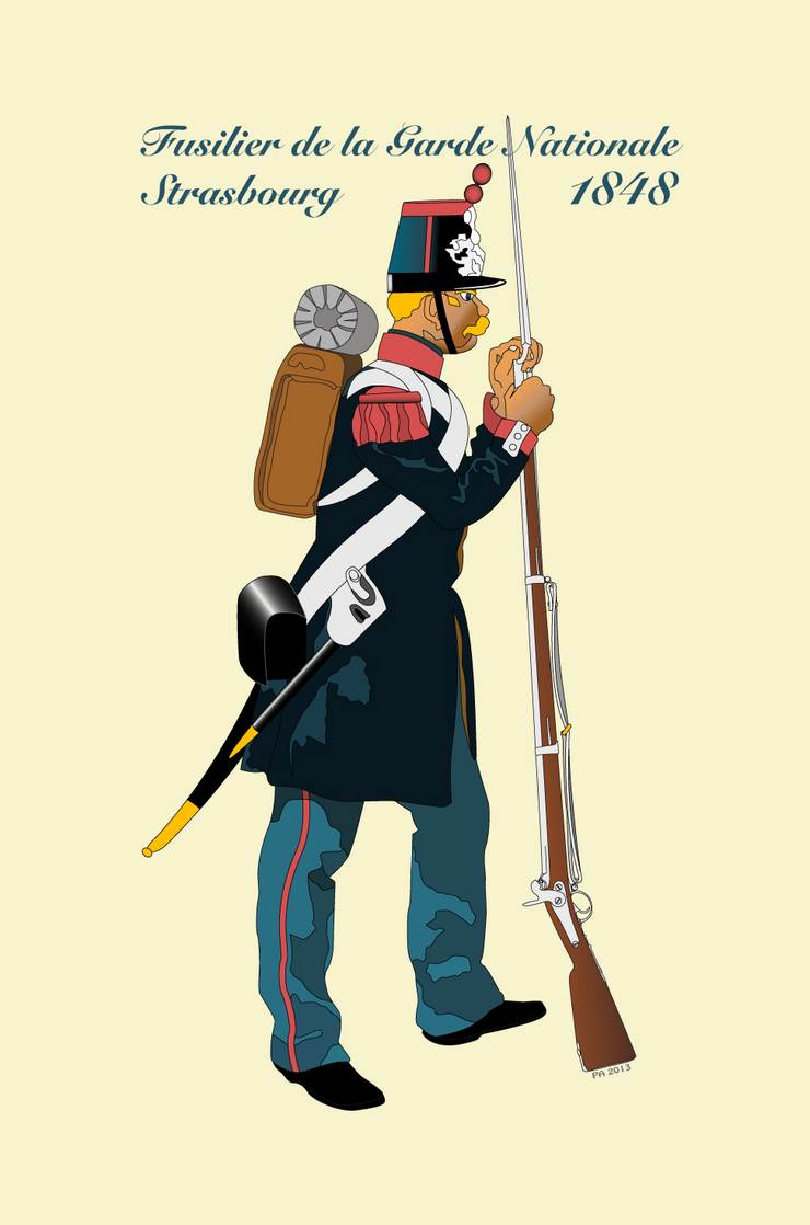 Le Fusilier de la Garde Nationale de Strasbourg en 1848