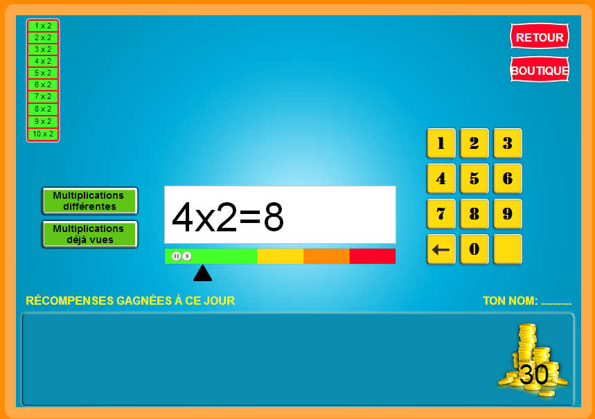 jeux en ligne de multiplication