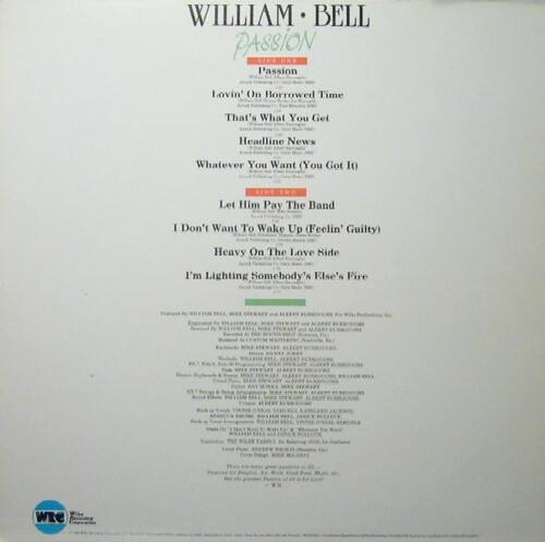 William Bell : Album " Passion " Wilbe Recording Corporation  WIL-3001 [ US ]