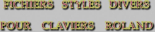 STYLES DIVERS CLAVIERS ROLAND SÉRIE 9671