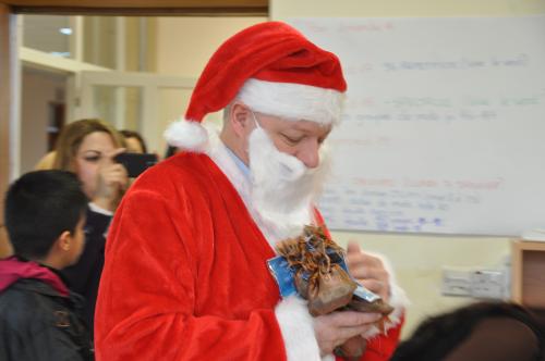 La venue du Père Noël au collège